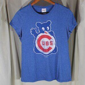 MLB Blue Chicago Cubs "Waving Bear" Short Sleeve T-Shirt - Size L
